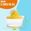 image4in1 Citrus Juicer and Zester Multifunctional Kitchen Gadget Dishwasher Safe 16Ounce Capacity 2Cup Yellow