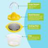 image4in1 Citrus Juicer and Zester Multifunctional Kitchen Gadget Dishwasher Safe 16Ounce Capacity 2Cup Yellow