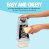 imageBox Grater with Storage Container ampamp Lid MultiSided Stainless Steel Grater for Fine Medium Coarse Shreds ampamp Slicing NonSlip Base Dishwasher Safe Aqua
