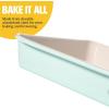 imageClean Ceramic 14Inch x 10Inch Roasting Pan Durable Aluminized Steel for Professional Results Clean Ceramic Nonstick Coating Oven Safe to 425F Dishwasher Safe AquaAqua