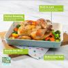 imageClean Ceramic 14Inch x 10Inch Roasting Pan Durable Aluminized Steel for Professional Results Clean Ceramic Nonstick Coating Oven Safe to 425F Dishwasher Safe AquaAqua
