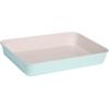 imageClean Ceramic 14Inch x 10Inch Roasting Pan Durable Aluminized Steel for Professional Results Clean Ceramic Nonstick Coating Oven Safe to 425F Dishwasher Safe AquaAqua