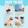 imageHot Air Popcorn Popper Healthy and Delicious Popcorn in Minutes Fast and EasytoUse BuiltIn Measuring Cup and Butter Warmer 8 Cups AquaBlue