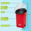 imageHot Air Popcorn Popper Healthy and Delicious Popcorn in Minutes Fast and EasytoUse BuiltIn Measuring Cup and Butter Warmer 8 Cups AquaRed