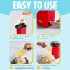 imageHot Air Popcorn Popper Healthy and Delicious Popcorn in Minutes Fast and EasytoUse BuiltIn Measuring Cup and Butter Warmer 8 Cups AquaRed