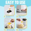 imageHot Air Popcorn Popper Healthy and Delicious Popcorn in Minutes Fast and EasytoUse BuiltIn Measuring Cup and Butter Warmer 8 Cups AquaWhite