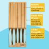 imageInDrawer Kitchen Knife Set SpaceSaving Cutlery and Kitchen Organizer Includes Chef Bread Santoku Utility and Paring Knives 6Piece Aqua