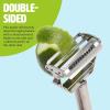 imageJulienne Vegetable Peeler with Cleaning Brush Sharp Stainless Steel Blades 2 Piece Set Dishwasher Safe