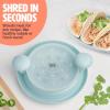 imageMeat Shredder Effortless Pulled Pork Chicken and Beef NonSlip Base for Stability Dishwasher Safe 10Inch Aqua