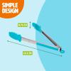 imageMighty Tongs 12Inch Steel Reinforced Silicone Teeth Heat Resistant to 400F Safe for NonStick Surfaces Locking Design for Easy Storage Dishwasher Safe Blue