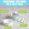 imageMini Rapid Egg Cooker 5Egg Capacity for Perfect Hard Boiled Eggs or Omelets Auto Shut Off AquaAqua