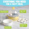 imageMini Rapid Egg Cooker 5Egg Capacity for Perfect Hard Boiled Eggs or Omelets Auto Shut Off AquaYellow