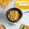 imageMini Rice Cooker with Removable Nonstick Bowl and Auto Keep Warm Function Great For Soups Stews Grains and Oats 6 Cups Cooked 3 Cups Uncooked 15Quart WhiteAqua