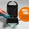 imageMini Sandwich Maker Makes Sandwiches Paninis Grilled Cheese Desserts Quick Results Easy Cleanup 600W AquaAqua