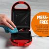 imageMini Sandwich Maker Makes Sandwiches Paninis Grilled Cheese Desserts Quick Results Easy Cleanup 600W AquaRed