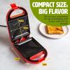 imageMini Sandwich Maker Makes Sandwiches Paninis Grilled Cheese Desserts Quick Results Easy Cleanup 600W AquaRed