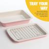 imageNonstick Toaster Oven Baking 3Piece Set PinkPink