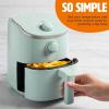 imagePersonal Air Fryer Healthier Meals in Minutes Adjustable Temp Control up to 400F EasytoUse Design Nonstick Basket and Tray Made without PFAS PFOA PFOS ampamp PTFE 900 Watts 2Quart AquaAqua