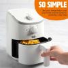 imagePersonal Air Fryer Healthier Meals in Minutes Adjustable Temp Control up to 400F EasytoUse Design Nonstick Basket and Tray Made without PFAS PFOA PFOS ampamp PTFE 900 Watts 2Quart AquaWhite
