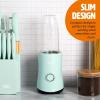 imagePersonal Blender With Cups 350W Powerful Blending Motor 9Piece Set With 4 Cups ampamp Travel Lid Compact ampamp Portable WhiteAqua