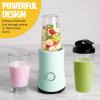 imagePersonal Blender With Cups 350W Powerful Blending Motor 9Piece Set With 4 Cups ampamp Travel Lid Compact ampamp Portable WhiteAqua
