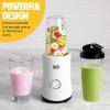 imagePersonal Blender With Cups 350W Powerful Blending Motor 9Piece Set With 4 Cups ampamp Travel Lid Compact ampamp Portable WhiteWhite