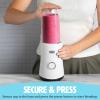 imagePersonal Blender With Cups 350W Powerful Blending Motor 9Piece Set With 4 Cups ampamp Travel Lid Compact ampamp Portable WhiteWhite
