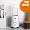imagePersonal Blender With Cups 350W Powerful Blending Motor 9Piece Set With 4 Cups ampamp Travel Lid Compact ampamp Portable WhiteWhite