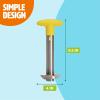imagePineapple Slicer Stainless Steel with NonSlip Handle Cores ampamp Slices Pineapples into Even Rings in Seconds Easy to Use Yellow