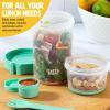 imageSalad Shakers with Sporks Bring Salads and Snacks to Go AllInOne Container Convenient Carry Handle Separate Compartments 2Pack Set Aqua