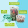 imageSalad Shakers with Sporks Bring Salads and Snacks to Go AllInOne Container Convenient Carry Handle Separate Compartments 2Pack Set Aqua