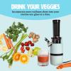 imageSlow Juicer Compact Masticating Juicer with Pulp Separation Maximum Juice Yield for Fresh NutrientRich Drinks Easy CleanUp ampamp Compact Design Aqua