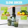 imageSlow Juicer Compact Masticating Juicer with Pulp Separation Maximum Juice Yield for Fresh NutrientRich Drinks Easy CleanUp ampamp Compact Design Aqua