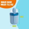 imageTravel Snack Cups with Spoons OnTheGo Snacking Divided Compartments Great for Nuts Cereal Granola Yogurt and More Made Without BPA 2Pack BlueBlue
