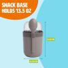 imageTravel Snack Cups with Spoons OnTheGo Snacking Divided Compartments Great for Nuts Cereal Granola Yogurt and More Made Without BPA 2Pack BlueGray