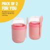 imageTravel Snack Cups with Spoons OnTheGo Snacking Divided Compartments Great for Nuts Cereal Granola Yogurt and More Made Without BPA 2Pack BluePink