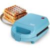 imageMini Nonstick Waffle Maker Perfect for Individual Waffles Hash Browns Brownies and more Quick Results Easy Clean Up 600W YellowBlue