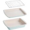 imageNonstick Toaster Oven Baking 3Piece Set PinkAqua