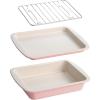 imageNonstick Toaster Oven Baking 3Piece Set PinkPink