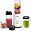 imagePersonal Blender With Cups 350W Powerful Blending Motor 9Piece Set With 4 Cups ampamp Travel Lid Compact ampamp Portable WhiteWhite