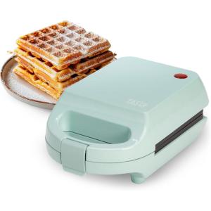 imageMini Nonstick Waffle Maker Perfect for Individual Waffles Hash Browns Brownies and more Quick Results Easy Clean Up 600W YellowAqua