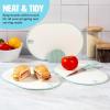 imageCutting Board Set Cutlery Set includes three 13quot x 875quot reversible boards with Convenient Stand Dishwasher Safe