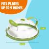 imageTasty Microwave Splatter Cover with Built in Water Steamer ampamp Reservoir Fits Plates up to 9quot Helps Retain Moisture and Taste Keeps Microwave Clean Dishwasher Safe