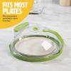 imageTasty Microwave Splatter Cover with Built in Water Steamer ampamp Reservoir Fits Plates up to 9quot Helps Retain Moisture and Taste Keeps Microwave Clean Dishwasher Safe