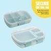imageTasty 2Piece Snack ampamp Bento Box Set Includes Lunch Box ampamp Snack Box Portable Food Storage with BuiltIn Phone Stand Carry Handles Aqua