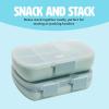 imageTasty 2Piece Snack ampamp Bento Box Set Includes Lunch Box ampamp Snack Box Portable Food Storage with BuiltIn Phone Stand Carry Handles Aqua