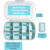imageTasty 2Piece Snack ampamp Bento Box Set Includes Lunch Box ampamp Snack Box Portable Food Storage with BuiltIn Phone Stand Carry Handles Aqua