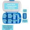imageTasty 2Piece Snack ampamp Bento Box Set Includes Lunch Box ampamp Snack Box Portable Food Storage with BuiltIn Phone Stand Carry Handles Blue