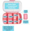 imageTasty 2Piece Snack ampamp Bento Box Set Includes Lunch Box ampamp Snack Box Portable Food Storage with BuiltIn Phone Stand Carry Handles Pink