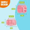 imageTasty 2Piece Snack ampamp Bento Box Set Includes Lunch Box ampamp Snack Box Portable Food Storage with BuiltIn Phone Stand Carry Handles Pink